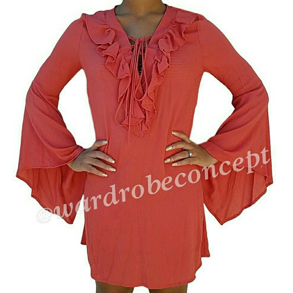 New Bell Long Sleeved Tunic Dress - Picture 1 of 4